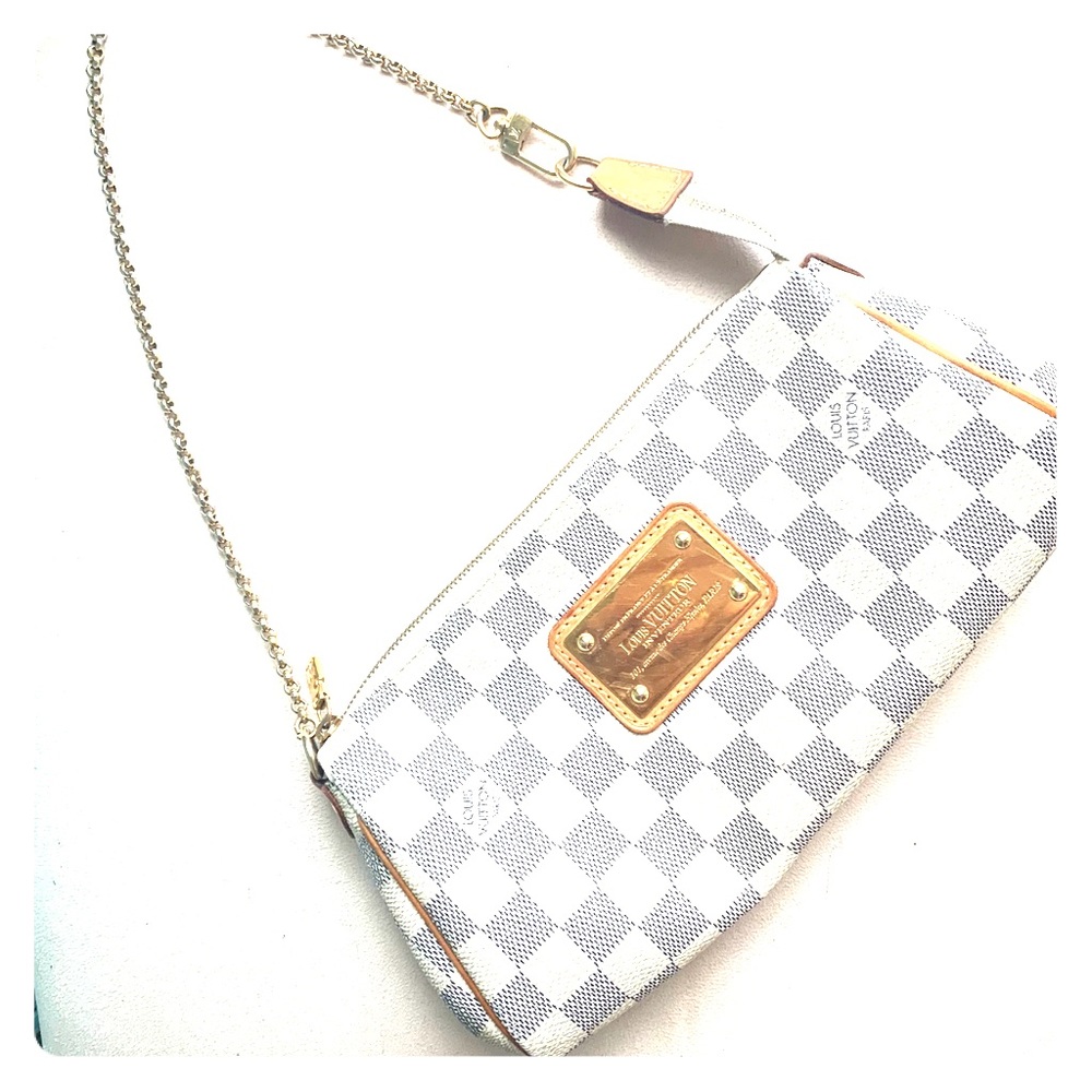 Authentic Louis Vuitton Eva clutch Damier Azur